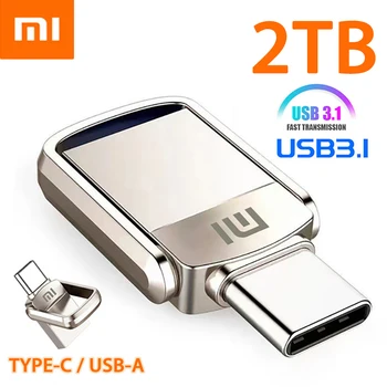 Xiaomi U Disk 2TB USB 3.1 Visoke Hitrosti Pendrive 1TB Tip-C Vmesnik za Mobilni Telefon, Računalnik, Medsebojnega Prenosa Prenosni USB Pomnilnik