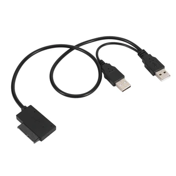 Slim SATA Kabel, USB 2.0 7+6 Zunanjega Napajanja Za Prenosnik SATA Adapter Pretvornik Podporo Okno Xp/7/8/10 OS EM88