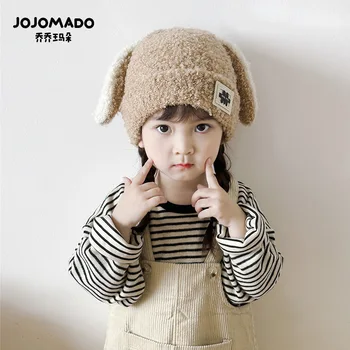 Otroške kape korejski ins jeseni in pozimi dečke srčkan in super srčkan zajček ušesa, pletene klobuk deklice baby puloverju klobuki