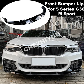 M Šport Za BMW Serije 5 G30 G31 2018-2020 Avto Sprednji Odbijač Lip Spojler Body Kit Difuzor Spojler Zaščitnik Kritje Deflektor za Ustnice
